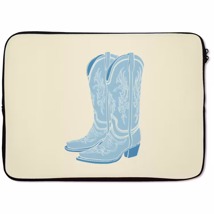 Laptophoes - Illustratie - Cowboylaarzen - Patroon — 1