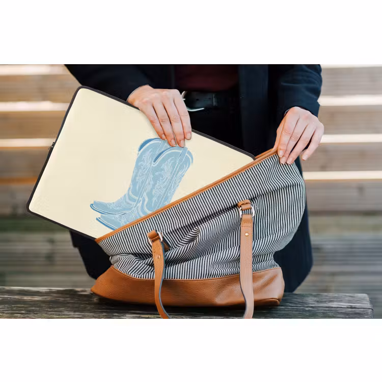 Laptophoes - Illustratie - Cowboylaarzen - Patroon — 4