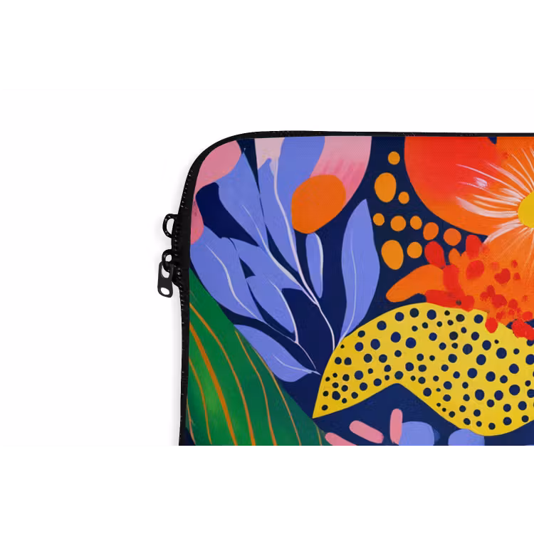 Laptophoes - Kleurrijk - Bloemen - Abstract - Stippen — 6