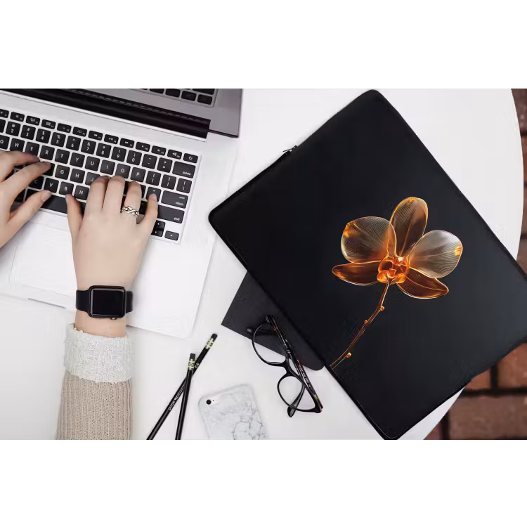 Laptophoes - Orchidee - Doorzichtig - Bloem — 3
