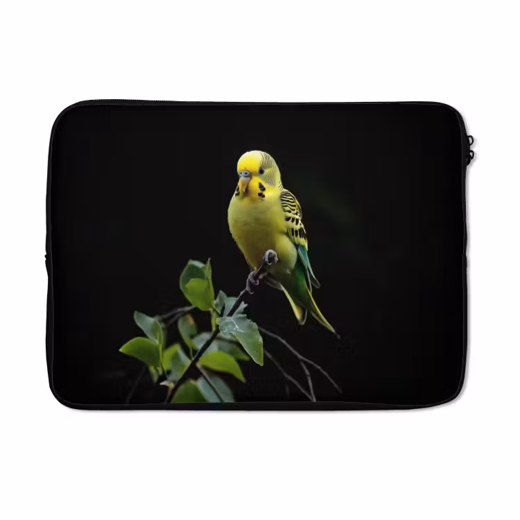 Laptophoes - Parkiet - Tak - Bladeren - Geel — 5