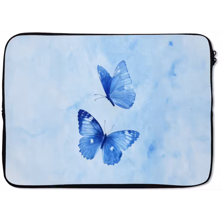 Laptophoes - Vlinders - Sierlijk - Blauw — 1