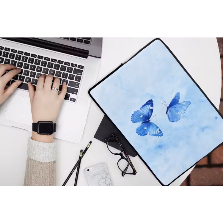 Laptophoes - Vlinders - Sierlijk - Blauw — 3