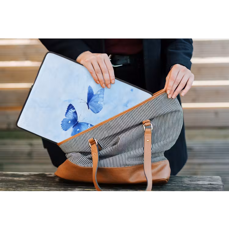 Laptophoes - Vlinders - Sierlijk - Blauw — 4