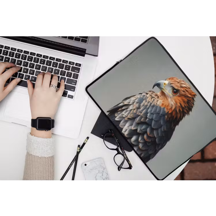 Laptophoes - Vogel - Realistisch - Veren - Bruin — 3