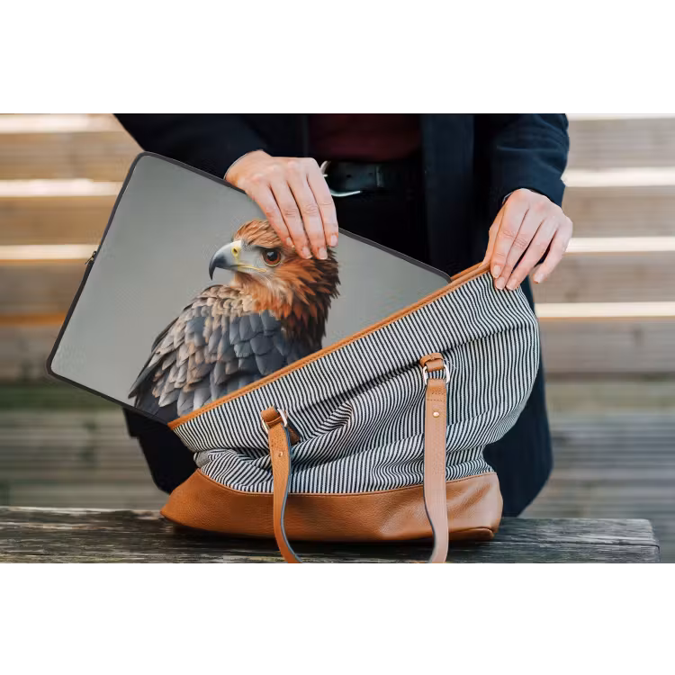 Laptophoes - Vogel - Realistisch - Veren - Bruin — 4