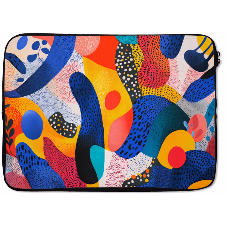 Laptophoes - Vormen - Abstract - Stippels - Blauw — 1