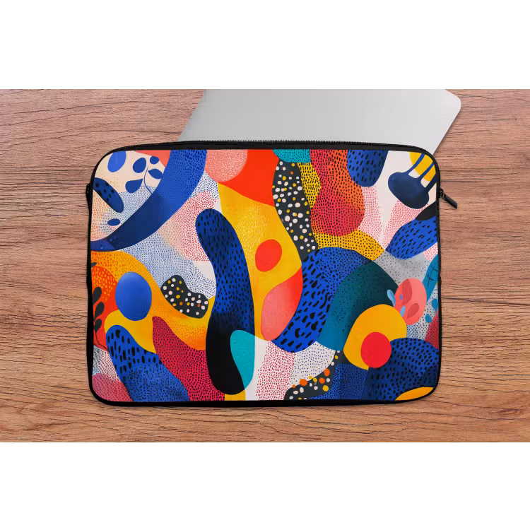 Laptophoes - Vormen - Abstract - Stippels - Blauw — 2