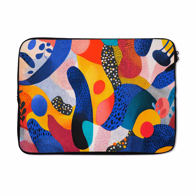 Laptophoes - Vormen - Abstract - Stippels - Blauw — 5