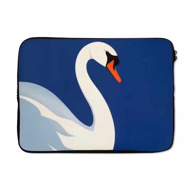 Laptophoes - Zwaan - Wit - Snavel - Illustratie — 5