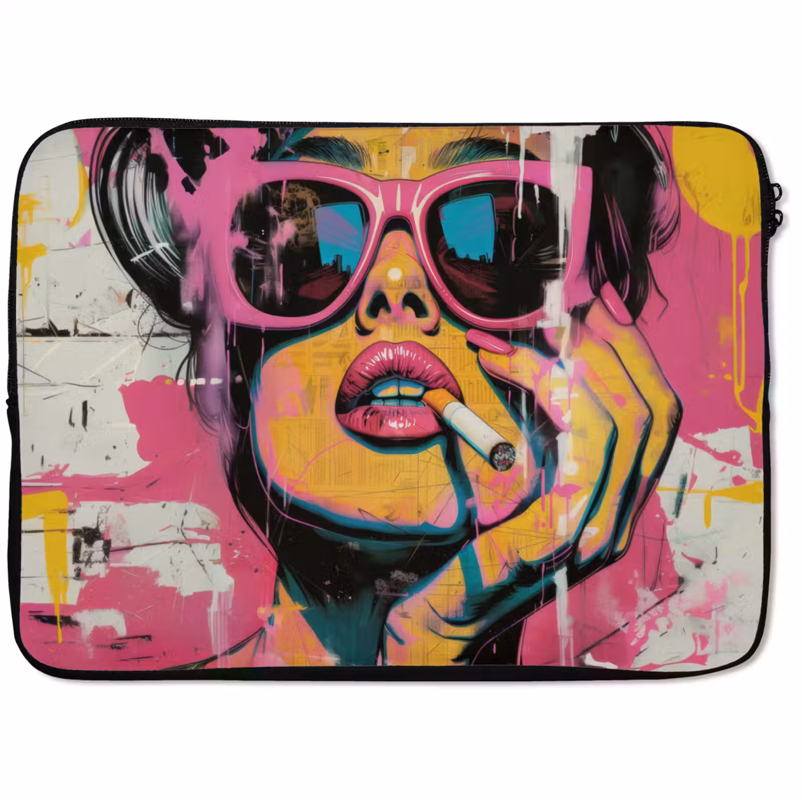 Laptophoes - Portret - Vrouw - Abstract - Zonnebril — 1