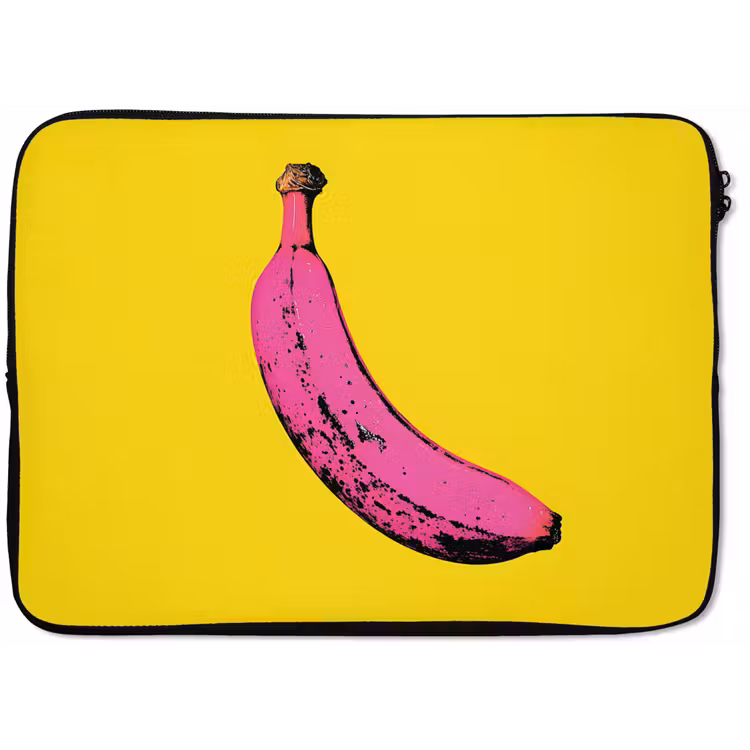 Laptophoes - Banaan - Grafisch - Geel — 1