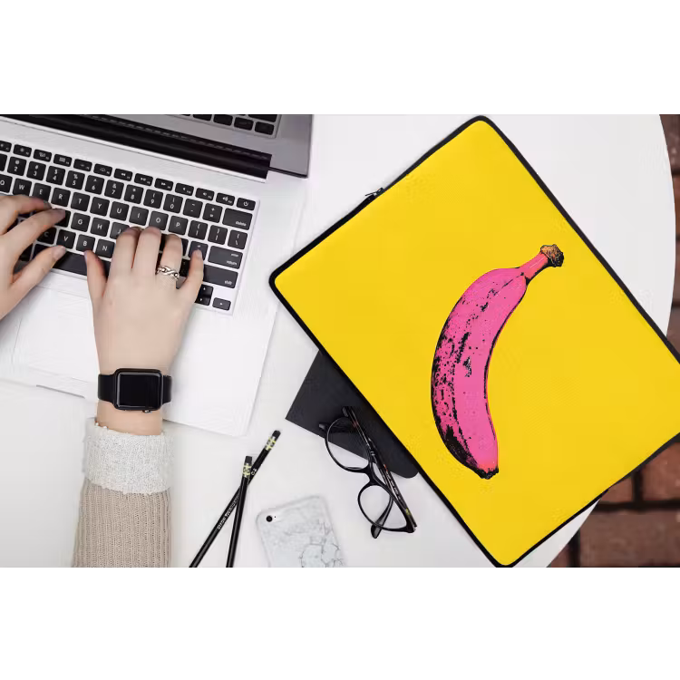 Laptophoes - Banaan - Grafisch - Geel — 3