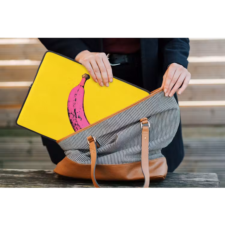Laptophoes - Banaan - Grafisch - Geel — 4
