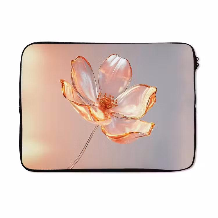 Laptophoes - Glazen - Bloem - Roze — 5