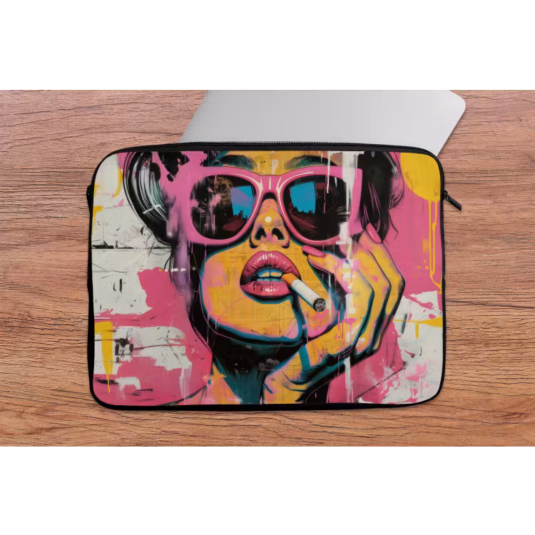 Laptophoes - Portret - Vrouw - Abstract - Zonnebril — 2