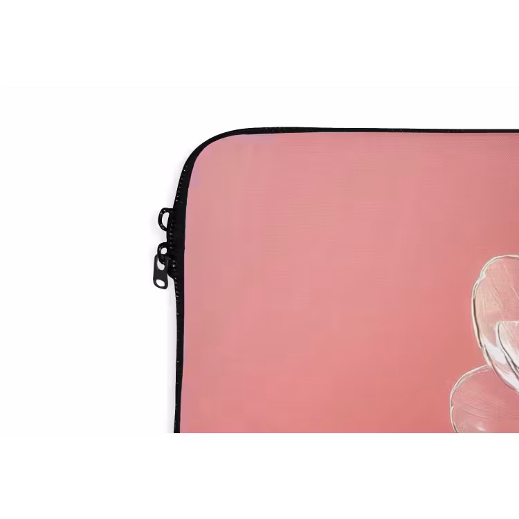 Laptophoes - Sierlijk - Bloem - Roze - Glazen — 6