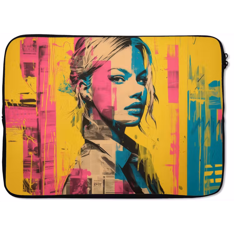 Laptophoes - Vrouw - Verfstrepen - Gekleurd — 1