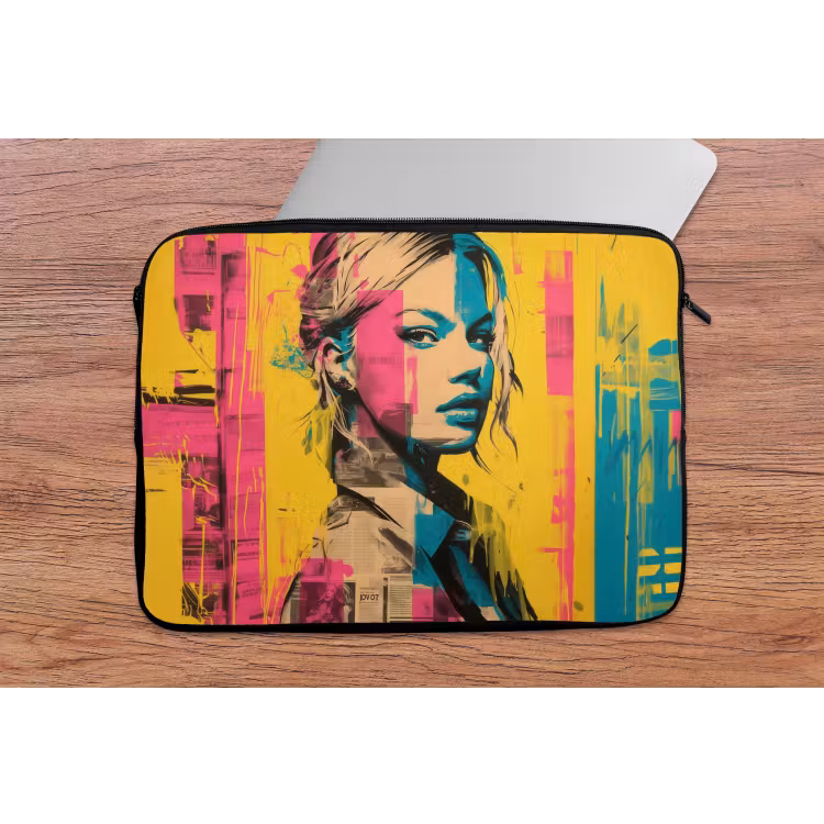 Laptophoes - Vrouw - Verfstrepen - Gekleurd — 2