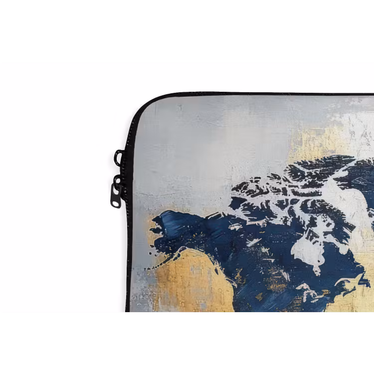 Laptophoes - Wereldkaart - Blauw - Abstract — 6