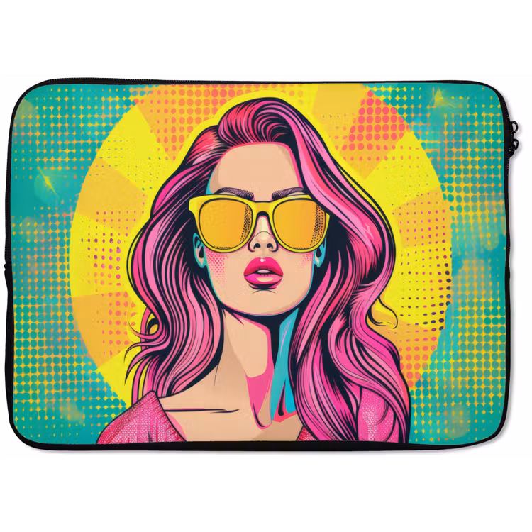 Laptophoes - Zonnebril - Vrouw - Zonnig - Geel — 1