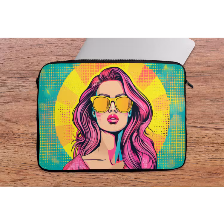 Laptophoes - Zonnebril - Vrouw - Zonnig - Geel — 2
