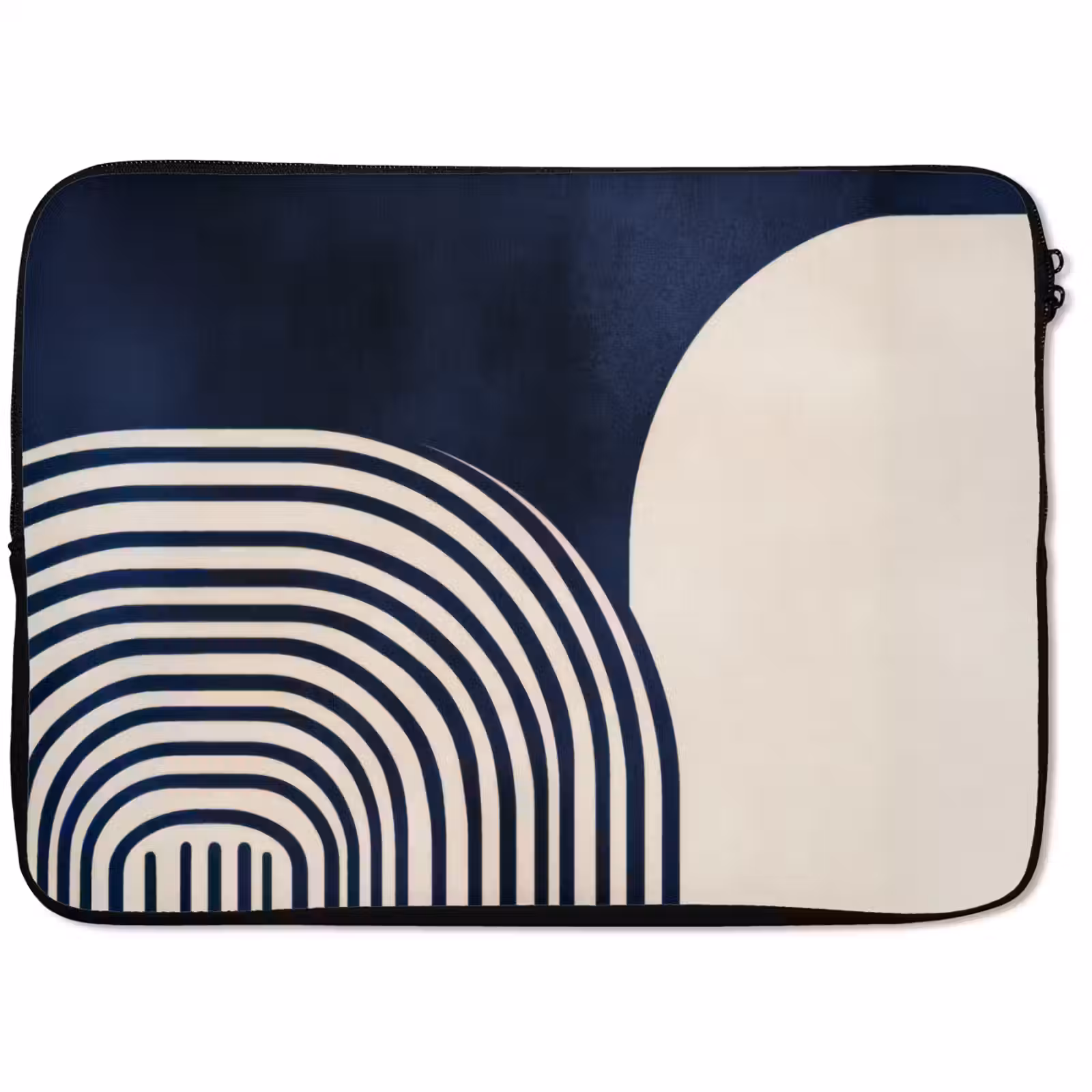 Laptophoes - Donkerblauw - Abstract - Lijnen — 1