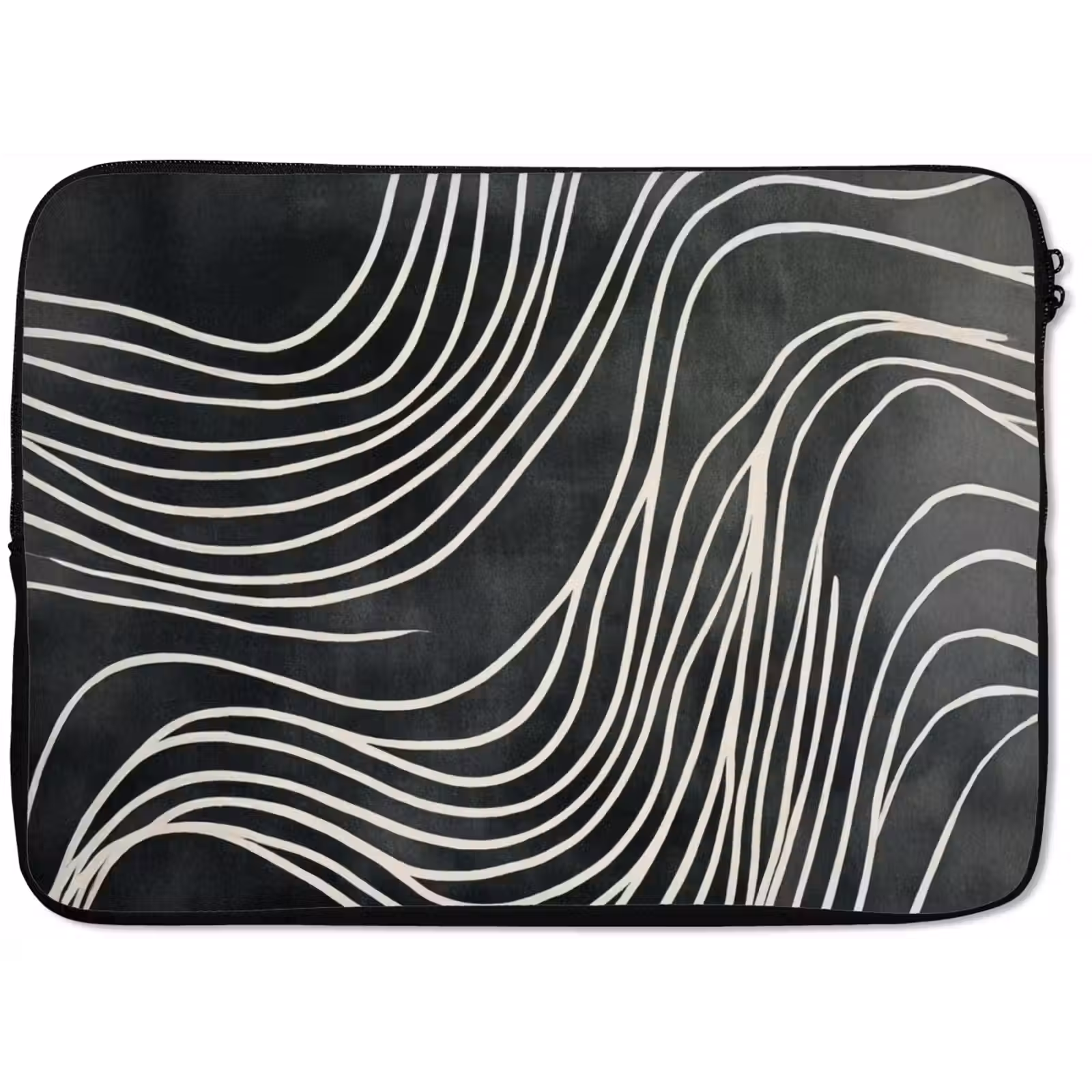Laptophoes - Lijnen - Patroon - Abstract - Wit — 1