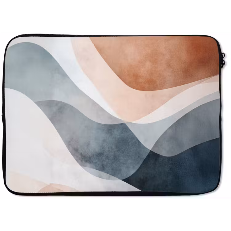 Laptophoes - Abstract - Golven - Blauw — 1