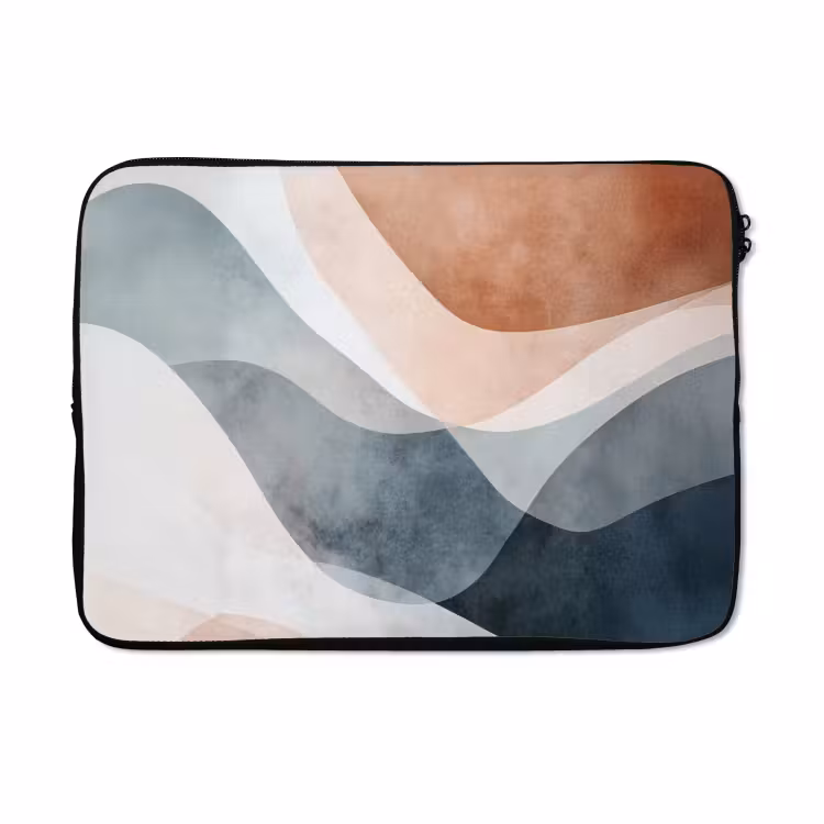 Laptophoes - Abstract - Golven - Blauw — 5