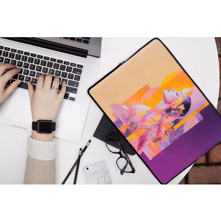 Laptophoes - Abstract - Portret - Vrouw - Kleurrijk — 3