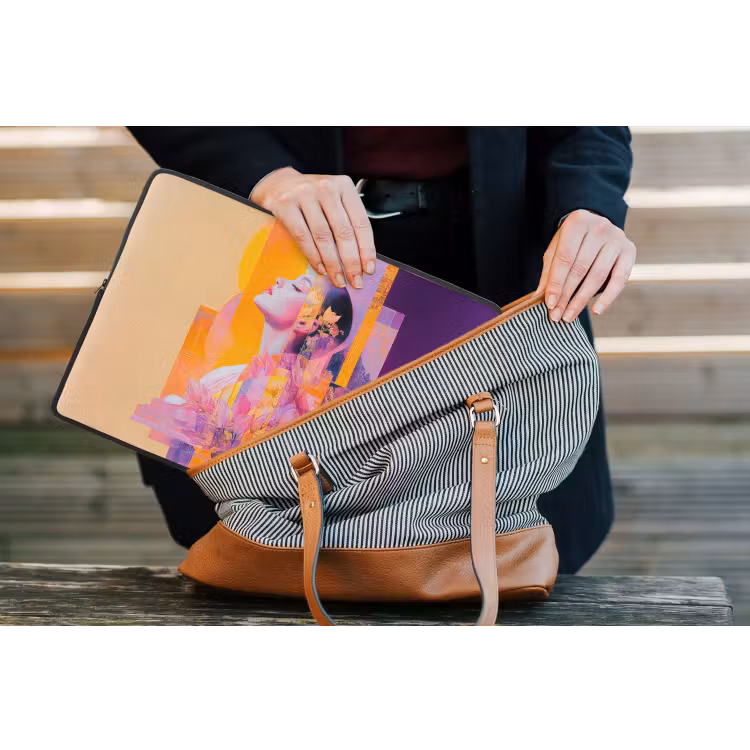 Laptophoes - Abstract - Portret - Vrouw - Kleurrijk — 4