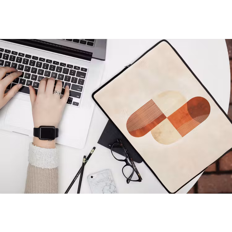 Laptophoes - Bogen - Beige - Vormen — 3