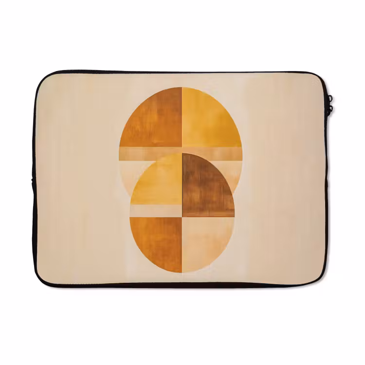 Laptophoes - Cirkels - Geel - Minimalistisch — 5