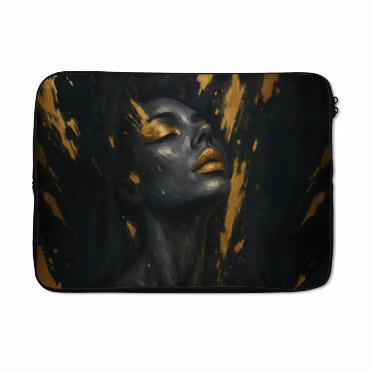 Laptophoes - Gezicht - Vrouw - Verfspatten - Abstract — 5