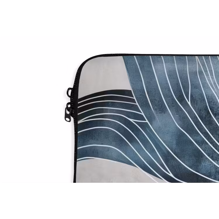 Laptophoes - Lijnen - Golven - Abstract - Blauw — 6