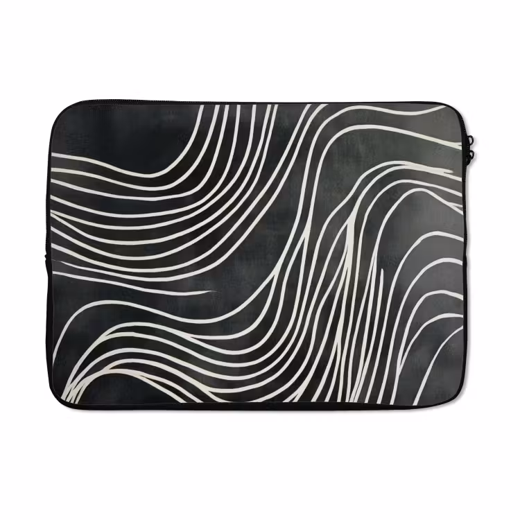 Laptophoes - Lijnen - Patroon - Abstract - Wit — 5