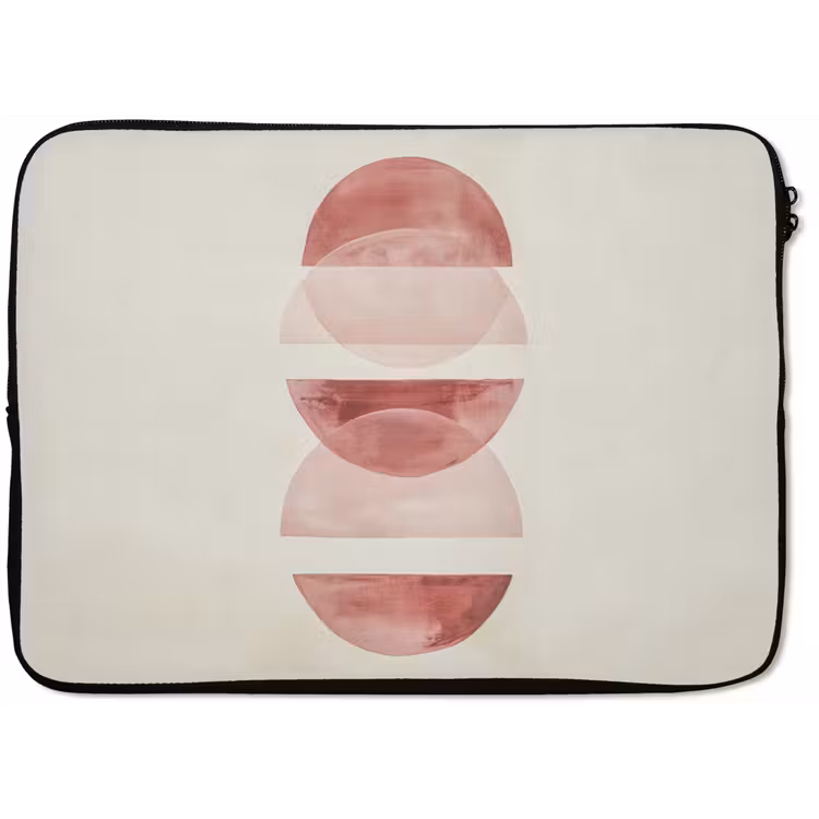 Laptophoes - Minimalistisch - Cirkels - Roze — 1