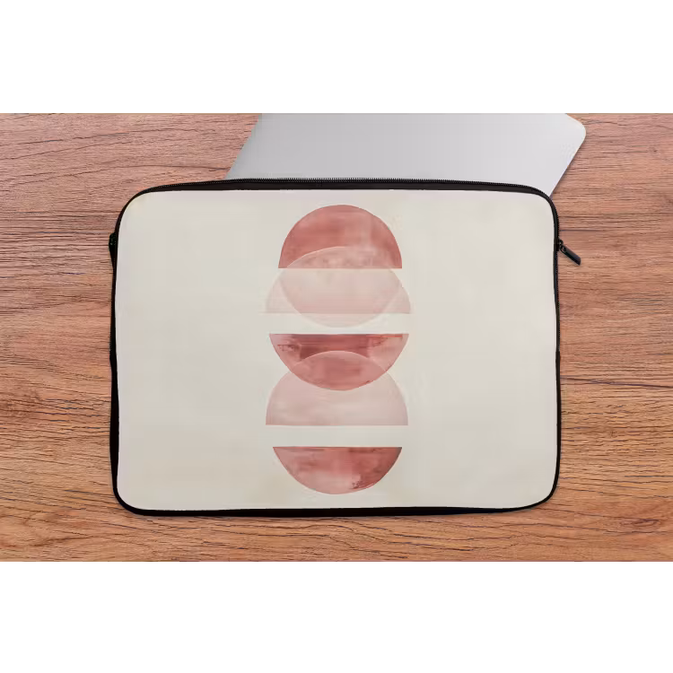 Laptophoes - Minimalistisch - Cirkels - Roze — 2