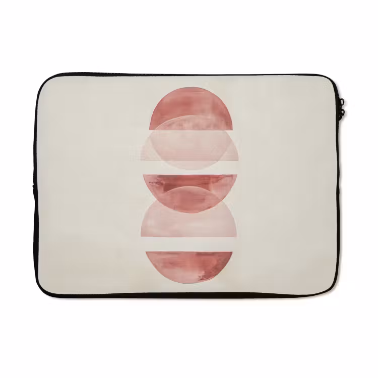 Laptophoes - Minimalistisch - Cirkels - Roze — 5