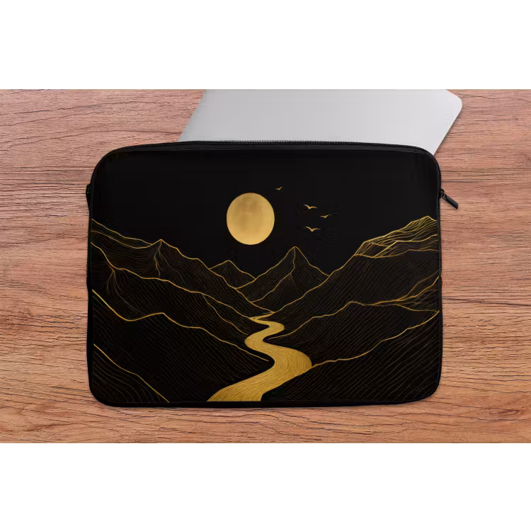 Laptophoes - Rivier - Goud - Maan - Vogels — 2