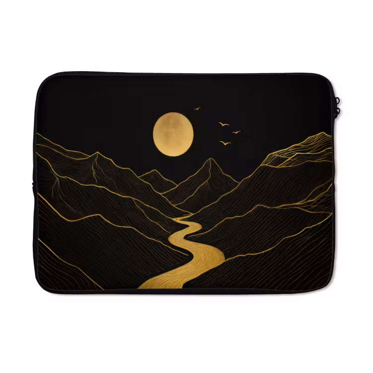 Laptophoes - Rivier - Goud - Maan - Vogels — 5