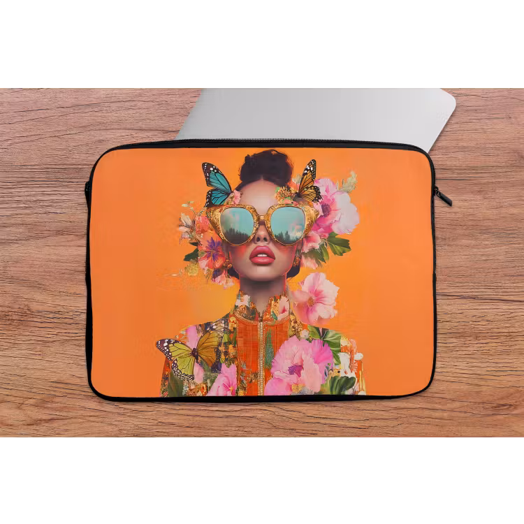 Laptophoes - Vlinders - Vrouw - Zonnebril - Kleurrijk — 2