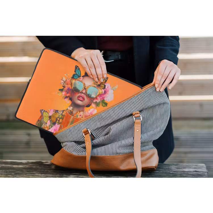 Laptophoes - Vlinders - Vrouw - Zonnebril - Kleurrijk — 4