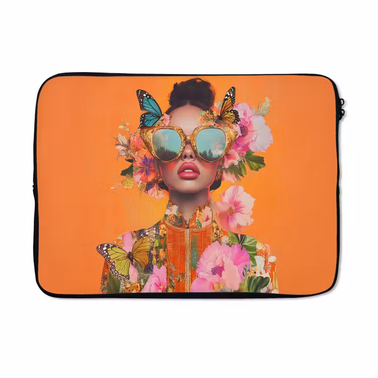 Laptophoes - Vlinders - Vrouw - Zonnebril - Kleurrijk — 5