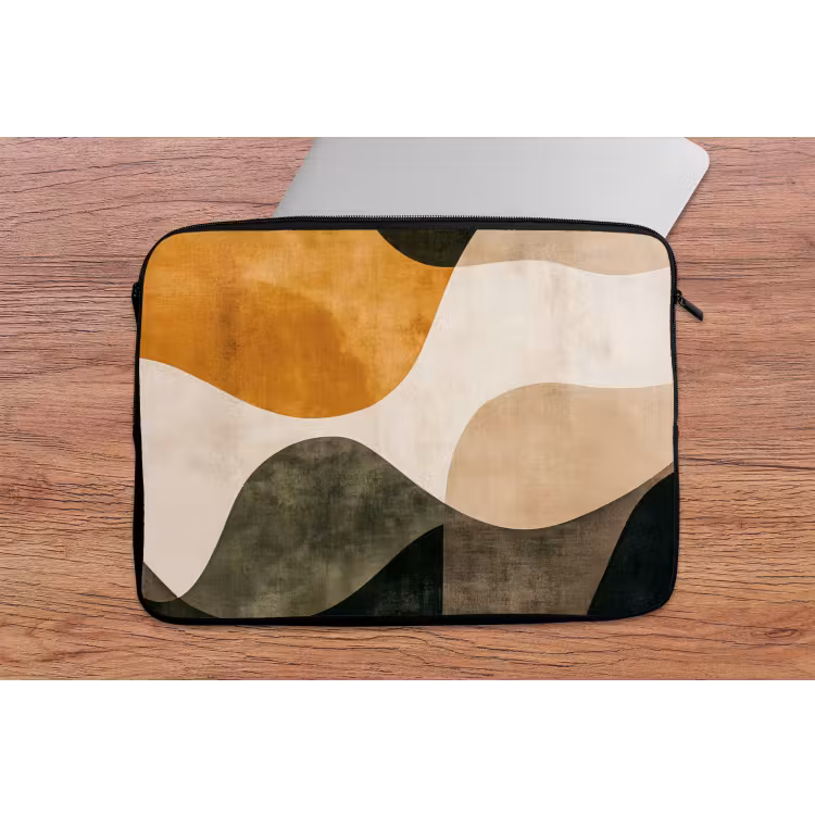 Laptophoes - Vormen - Okergeel - Abstract — 2