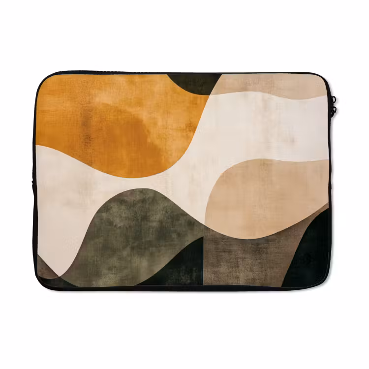 Laptophoes - Vormen - Okergeel - Abstract — 5