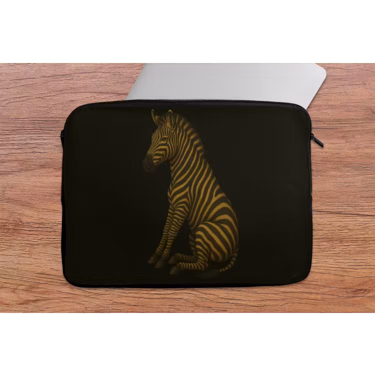 Laptophoes - Zebra - Strepen - Goud — 2