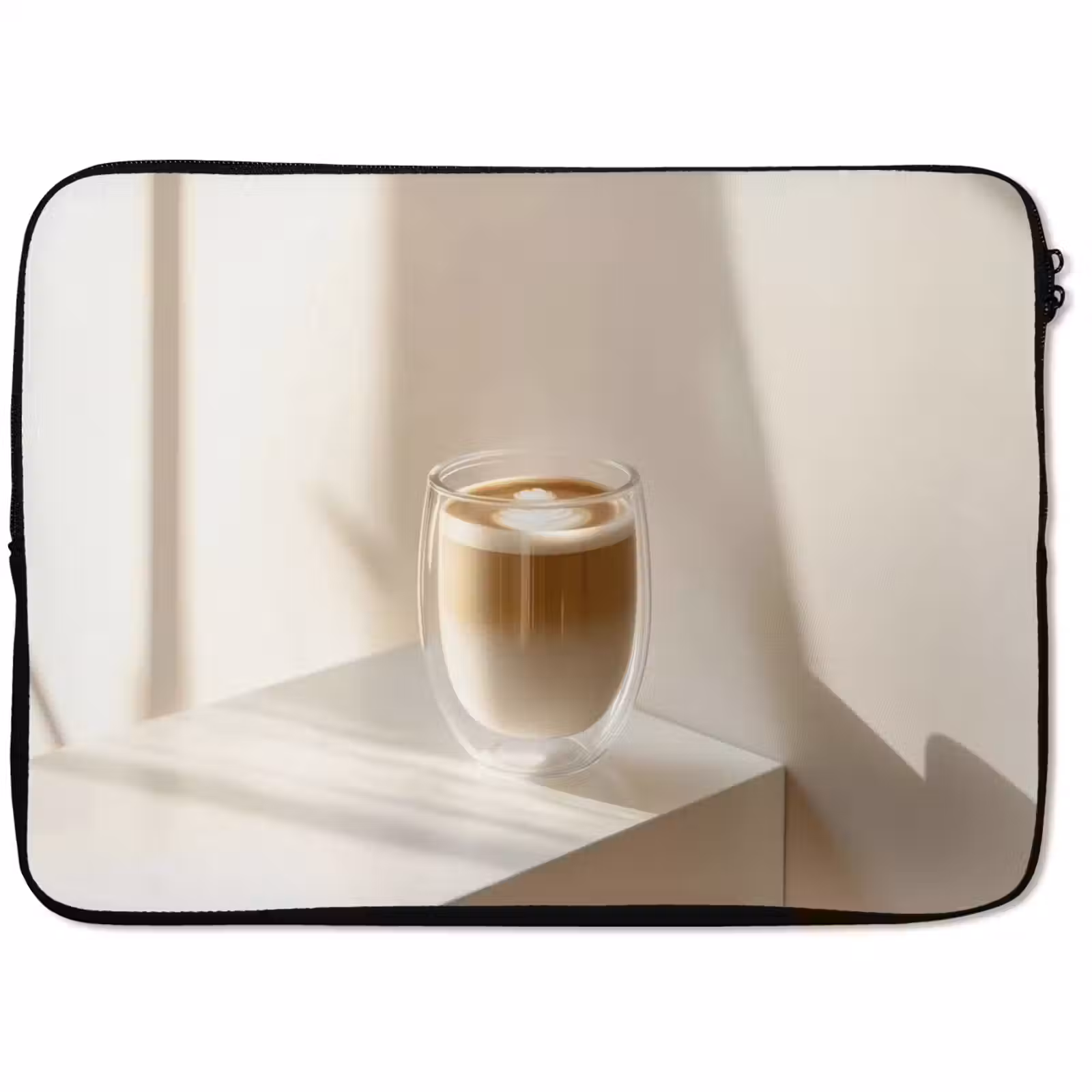 Laptophoes - Mok - Latte - Minimalistisch - Schaduw — 1