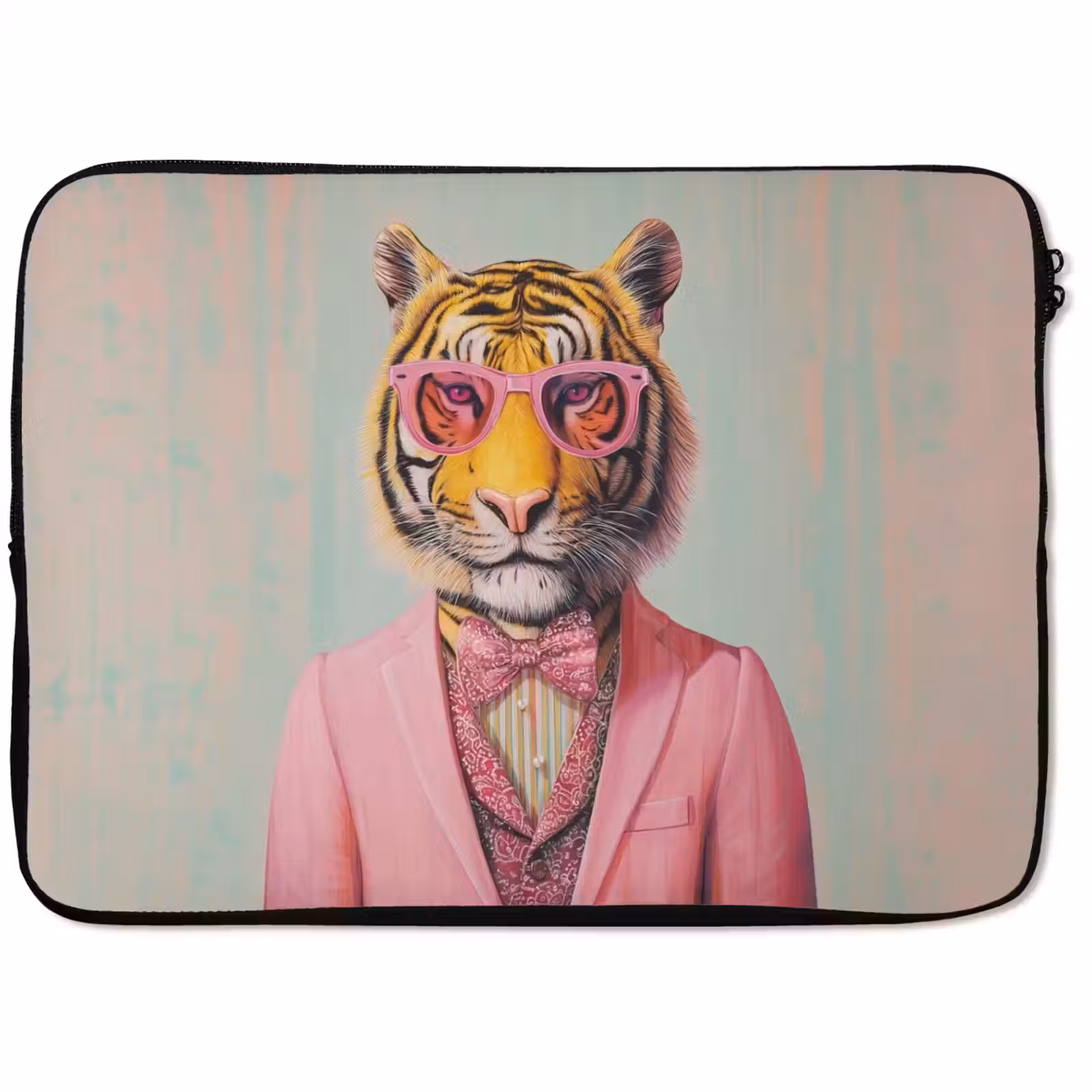 Laptophoes - Tijger - Strik - Jasje - Roze — 1